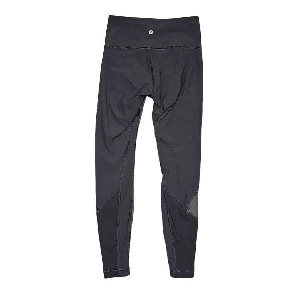 Lululemon Wunder Under Hi-Rise‎ Tight Black Sheen Full-On Luxtreme 28" Size 8 - Picture 3 of 8